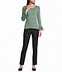 I.N. San Francisco Long Sleeve Feather Trim Sweater - Image 3
