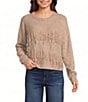 I.N. San Francisco Long Sleeve Fringe Pullover Sweater - Image 1