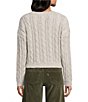 I.N. San Francisco Metallic Cable Knit Long Sleeve Pullover Sweater - Image 2