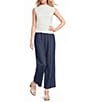I.N. San Francisco Mock Neck Shirred Side Top - Image 3