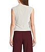 I.N. San Francisco Mock Neck Sleeveless Shirred Side Top - Image 6