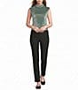 I.N. San Francisco Mock Neck Sleeveless Shirred Side Top - Image 3