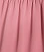 Color:Rose - Image 3 - Pebble Georgette Surplice Neckline Short Flutter Sleeved Tiered A-Line Dress