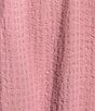 Color:Rose - Image 4 - Peplum Round Neck Sleeveless Ruffle Shirred Waist Tank Top