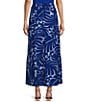 Color:Pat-A-Cobalt - Image 2 - Peri Graphic Tropical Tiered Coordinating Maxi Skirt