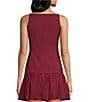 I.N. San Francisco Pin-Striped Square Neck Button Front Coordinating Vest, Color:Cranberry Stripe - Image 2