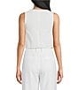I.N. San Francisco Pinstripe Tie Front Vest - Image 2