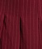 I.N. San Francisco Pleated Coordinating Mini Skort, Color:Cranberry Stripe - Image 4