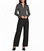 I.N. San Francisco Poplin Collared Button Front Long Sleeve Top - Image 3