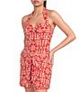 I.N. San Francisco Printed Halter Tie Neck Top - Image 1