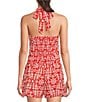 I.N. San Francisco Printed Halter Tie Neck Top - Image 2