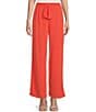 Color:Coral - Image 1 - Pull On Tie Front Pants