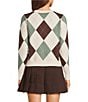 I.N. San Francisco Rhinestone Argyle Long Sleeve Sweater - Image 2