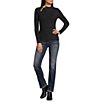 I.N. San Francisco Ribbed Knit Mock Neck Button Detailed Long Sleeve Sweater - Image 3