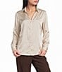 I.N. San Francisco Satin Long Sleeve Button Front Shirt - Image 1