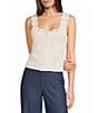 I.N. San Francisco Scalloped Button Front Crochet Sweater - Image 1