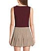 I.N. San Francisco Scoop Neck Button Front Cropped Vest - Image 2