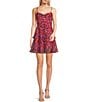 Color:Orange Ditsy Floral - Image 1 - Spaghetti Strap Ditsy Floral Printed Dress