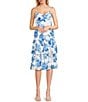Color:Pat J - Image 1 - Spaghetti Strap Sweetheart Neck Floral Tri Tiered Dress
