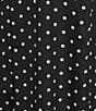 I.N. San Francisco Square Neck Short Puff Sleeve Dotted Midi Dress, Color:Black - Image 3