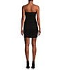 Color:Black - Image 2 - Strapless Ruched Mesh Drape Side Mini Dress