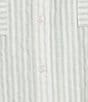 I.N. San Francisco Striped Pocket Front 3/4 Sleeve Button Front Shirt - Image 4