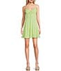 Color:Lime - Image 1 - Sweetheart Tie Front Dress