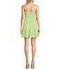 Color:Lime - Image 2 - Sweetheart Tie Front Dress