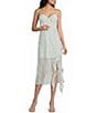 I.N. San Francisco Sweetheart Neck Corseted Asymmetrical Ruffled Hem Dress - Image 1