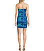 Color:Cool Painted Swirl - Image 2 - Sweetheart Neckline Sash Draped Dress