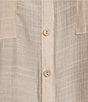 I.N. San Francisco Textured Woven 3/4 Roll Tab Sleeve Patch Pocket Button Front Shirt, Color:Sand - Image 4