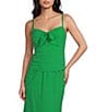 I.N. San Francisco Tie Front Corset Top - Image 1