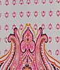 Color:Fuchsia Paisley - Image 5 - V-Neck Paisley Printed Scarf Top