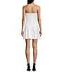 I.N. San Francisco Woven Strapless Front Tie Drop Waist Mini Dress, Color:Off-White - Image 2