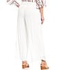 Color:Off White - Image 2 - Plus Size Solid Crepon Pull-On Wide Leg Pants