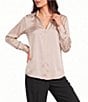 I.N.. San Francisco Collard Button Front Long Sleeve Shirt - Image 1