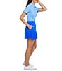 IBKUL Essential Knit Solid Flounce Pull-On Skort, Color:Blue - Image 4