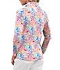 IBKUL Global Impressions Printed Zip Mock Neck Long Sleeve - Image 2