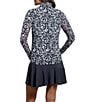 IBKUL Karen Long Sleeve Quarter Zip Mock Neck Top - Image 2