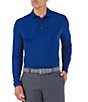 Color:Ink - Image 1 - Long-Sleeve Ice Fil® Polo Shirt