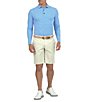 Color:Blue/White - Image 3 - Long-Sleeve IceFil® Polo Shirt