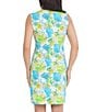 Color:Lime Multi - Image 2 - Paddy Floral Printed Sleeveless Zip Mock Neck Dress