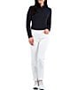 Color:White - Image 3 - 4 Way Stretch Lightweight Tummy Control Pull-On Ankle Pants