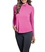 IBKUL Quarter Zip Mock Neck Long Sleeve Top - Image 5