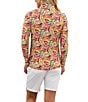 IBKUL Thalia Printed Zip Mock Neck Long Sleeve - Image 2