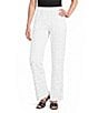 IC Collection Bubble Check Elastic Waist Straight Leg Pants - Image 1
