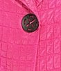 IC Collection Crinkle Jacquard Shawl Collar Long Sleeve Jacket, Color:Fuchsia - Image 4