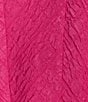 Color:Fuchsia - Image 5 - Crinkle Jacquard Textured High Neck Bracelet Sleeve Button Front Jacket
