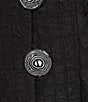 IC Collection Crinkle Jacquard Textured High Neck Bracelet Sleeve Button Front Jacket, Color:Black - Image 4