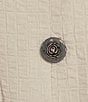 IC Collection Crinkle Jacquard Textured High Neck Bracelet Sleeve Button Front Jacket, Color:Taupe - Image 4